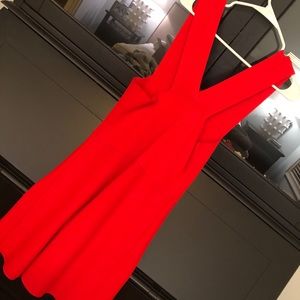A.L.C. Square Neck Red Dress (Large)